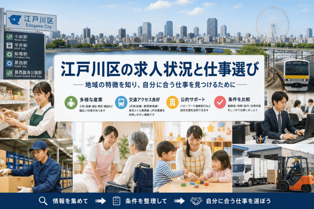 江戸川区の求人状況と仕事選び