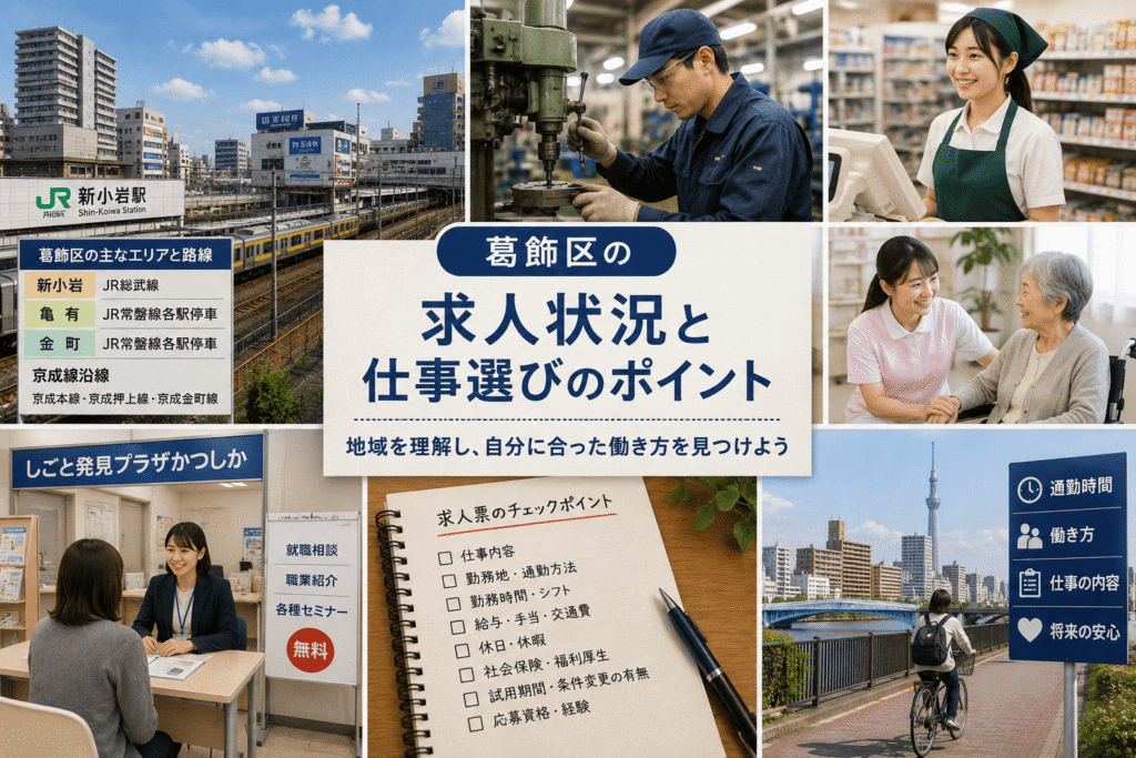 葛飾区の求人状況と仕事選びのポイント