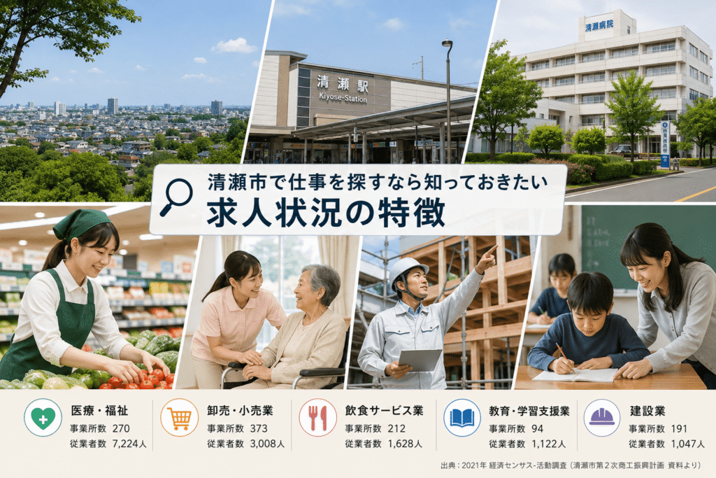清瀬市で仕事を探すなら知っておきたい求人状況の特徴