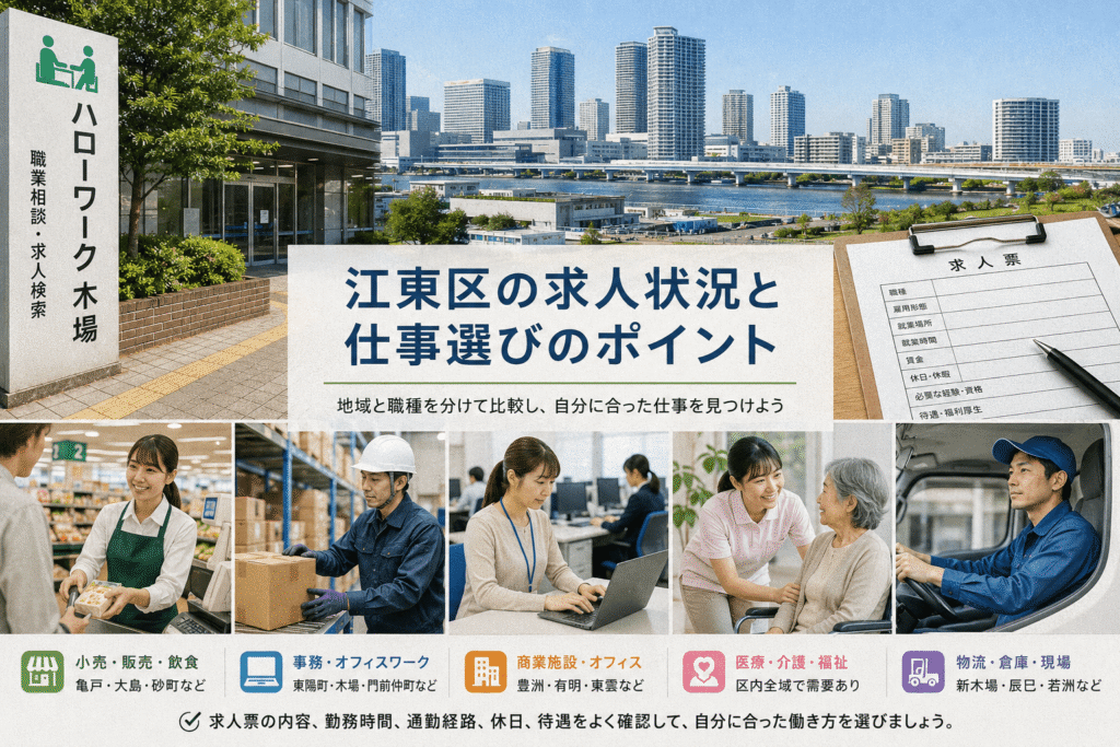 江東区の求人状況と仕事選びのポイント