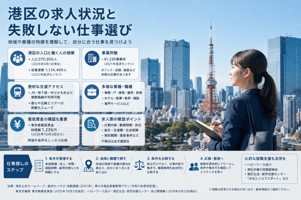 港区の求人状況と失敗しない仕事選び