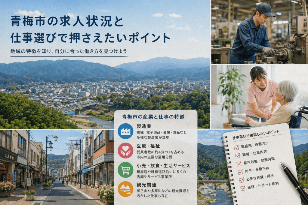 青梅市の求人状況と仕事選びで押さえたいポイント