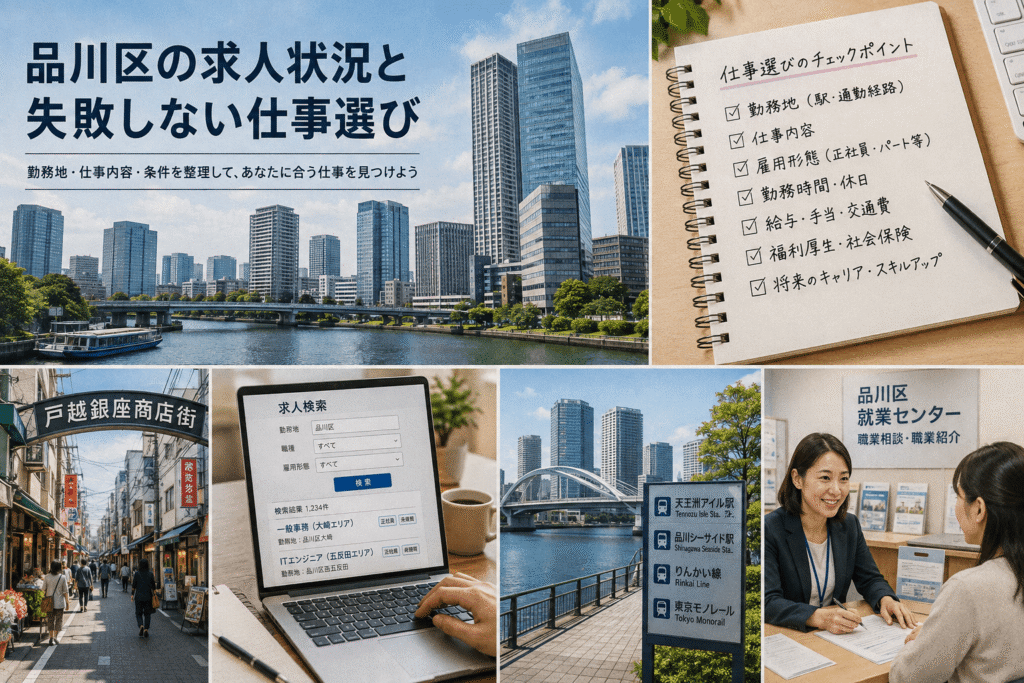 品川区の求人状況と失敗しない仕事選び