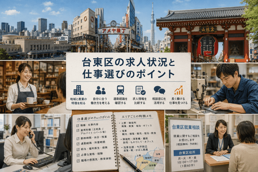 台東区の求人状況と仕事選びのポイント