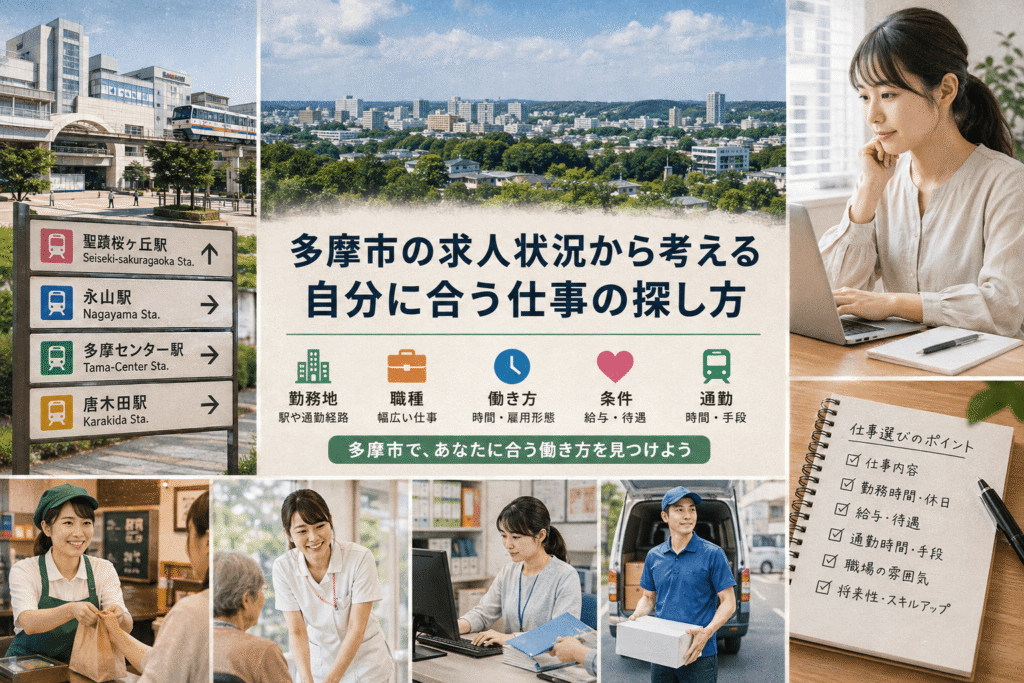 多摩市の求人状況から考える自分に合う仕事の探し方
